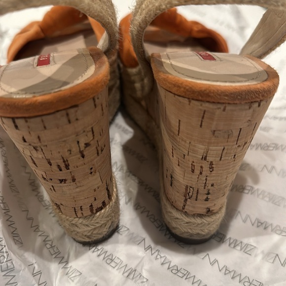 Prada suede wedge platform with cork and woven straw - Picture 5 of 7